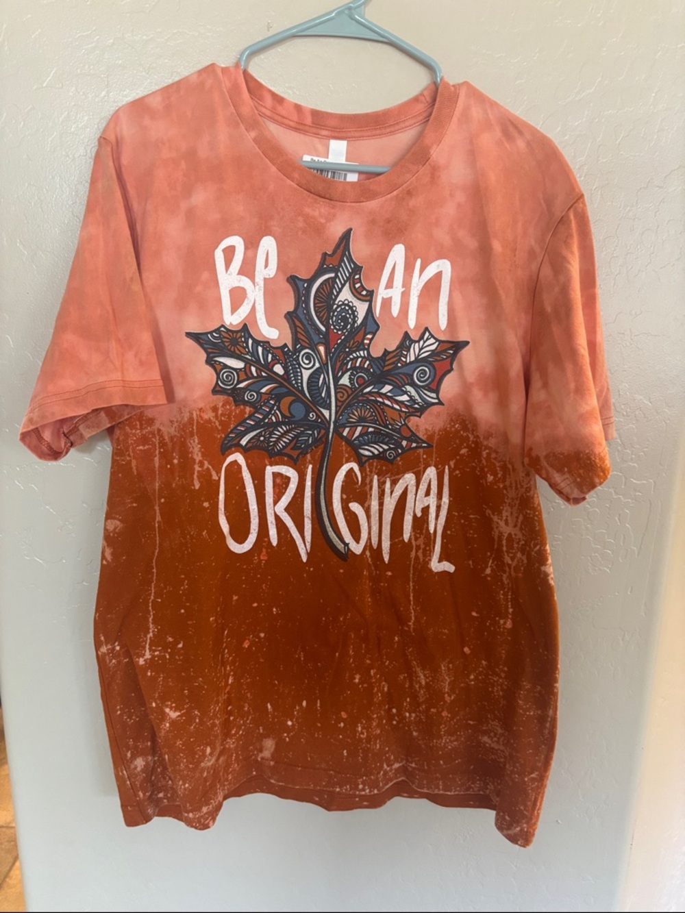 One 24 Boutique Coral Tie-Dye 'Be An Original' Tee
